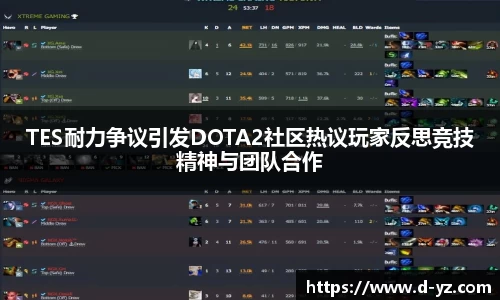 TES耐力争议引发DOTA2社区热议玩家反思竞技精神与团队合作